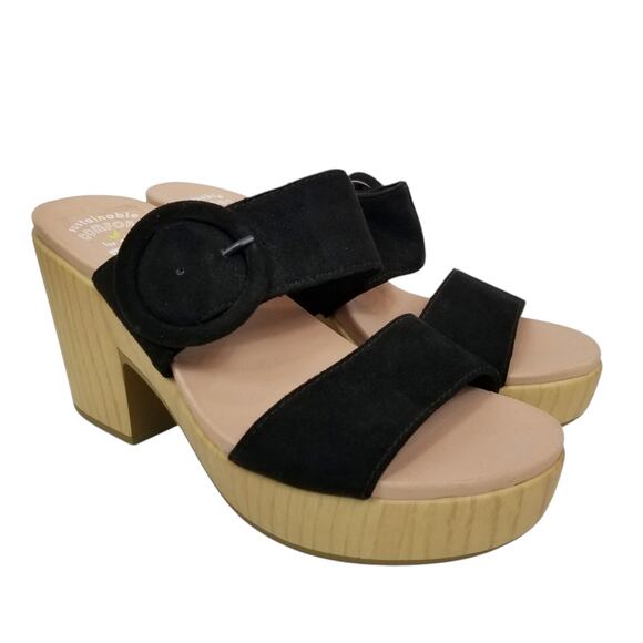Dr. Scholl's Women's Bayside 2 Strap Platform Sandals Black Size 6 - Picture 1 of 8